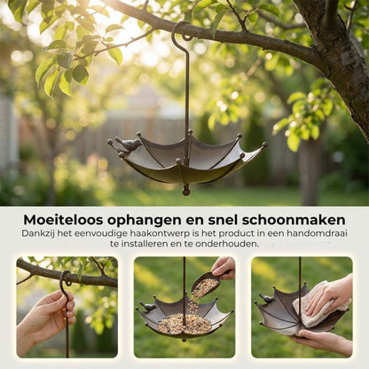 Hangende Paraplu Voer- en Drinkbak voor Vogels