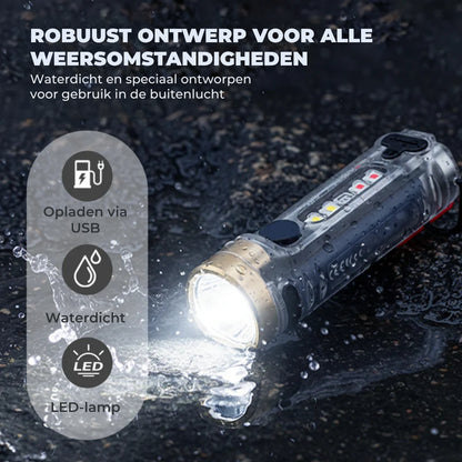 Oplaadbare Mini-Zaklamp Sleutelhanger