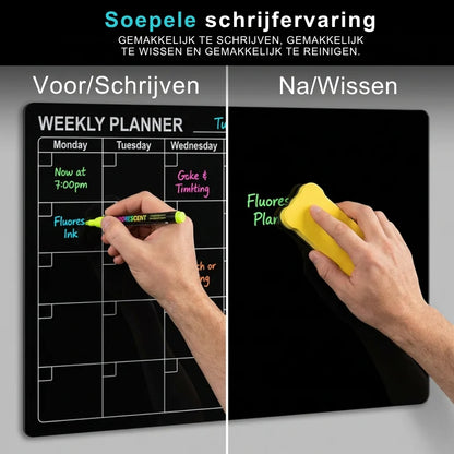 Magnetisch Kalenderbord met Uitwisbare Stiften