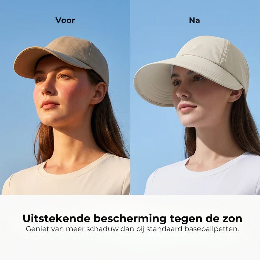 Zonnehoed met brede rand voor dames – UV-bescherming, sneldrogende stof en ademend draagcomfort 🌊