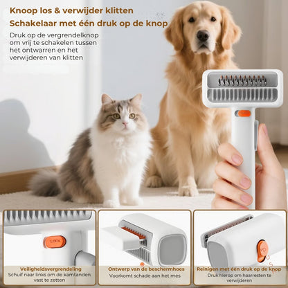 2-in-1 Ontklittingsborstel voor Huisdieren