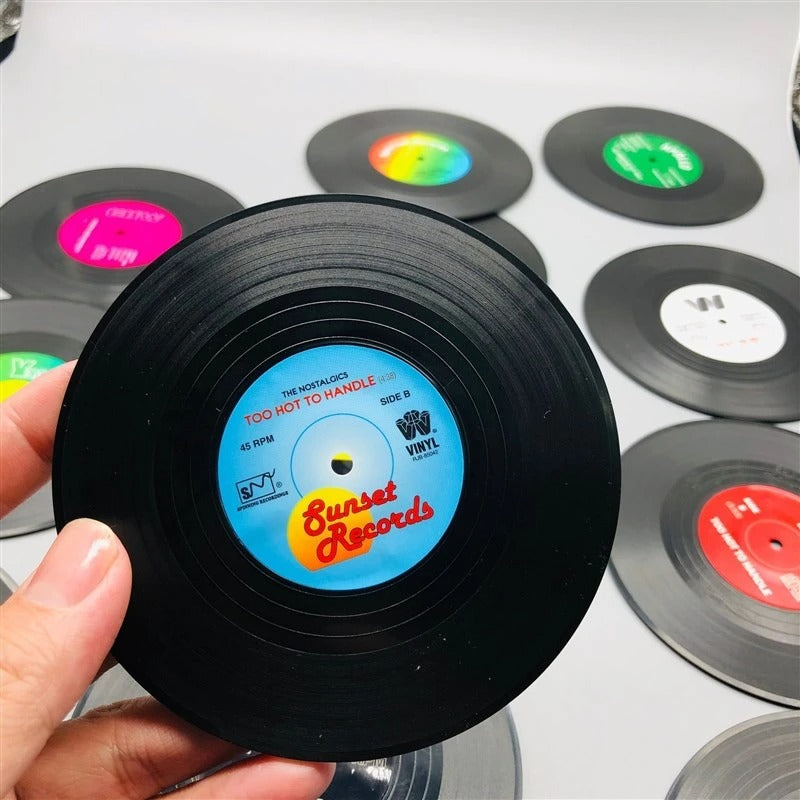 Retro Vinylplaat Drankonderzetters
