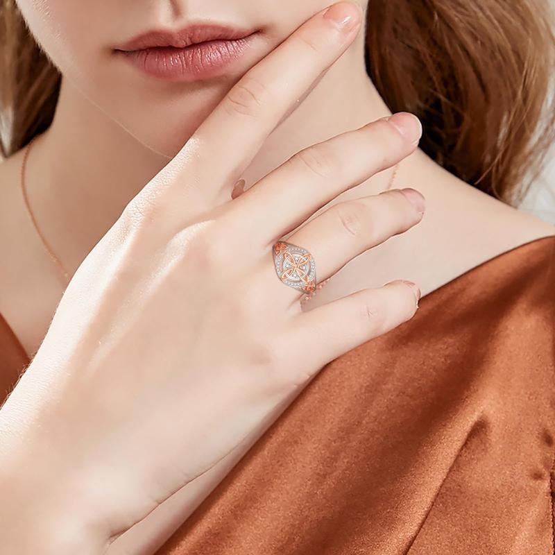 Zilveren heksenknoop ring