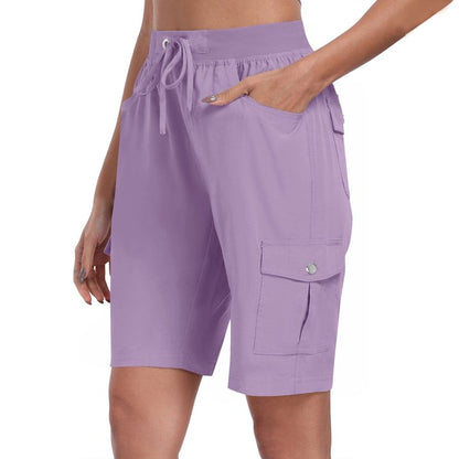 Sneldrogende cargoshort voor dames met zakken