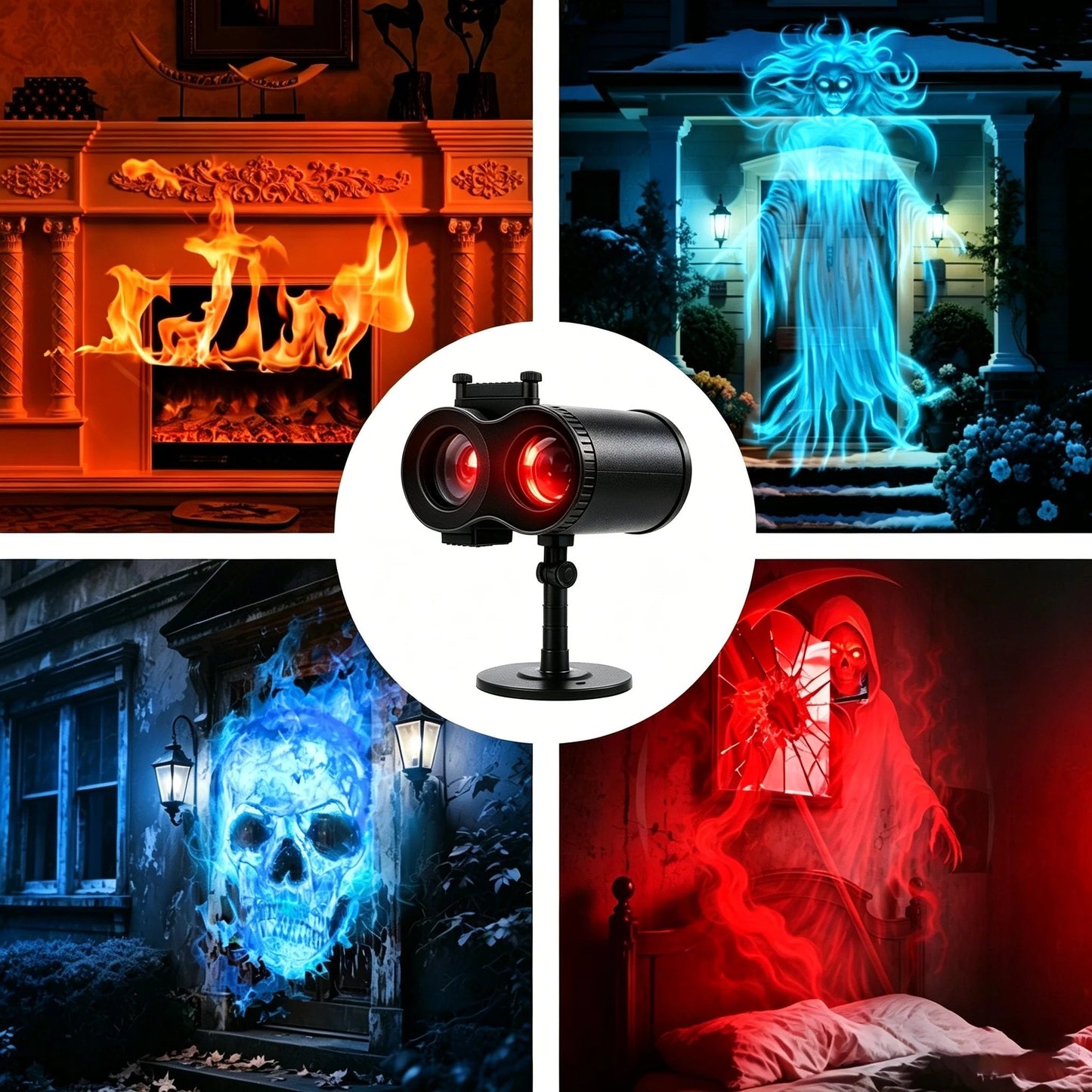 Halloween Projectorlicht - 10 Unieke HD-Projectiepatronen