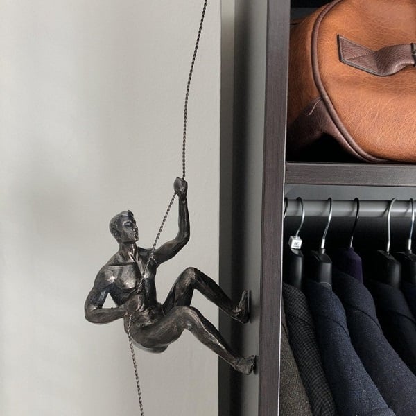Klimmer sculptuur wanddecoratie