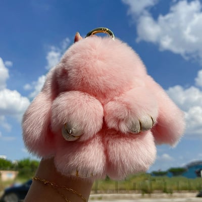 Handgemaakte zachte Bunny PomPom-hangers