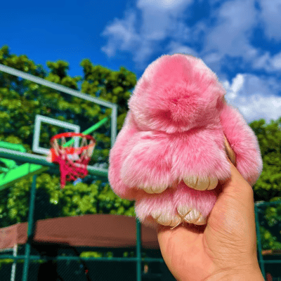 Handgemaakte zachte Bunny PomPom-hangers