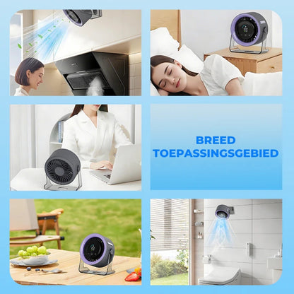 Mini-Bureauventilator met LED-Display