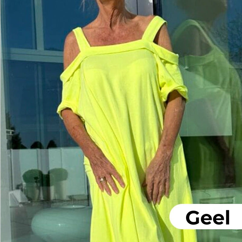 Casual Maxi-jurk Met Open Schouders Voor Dames