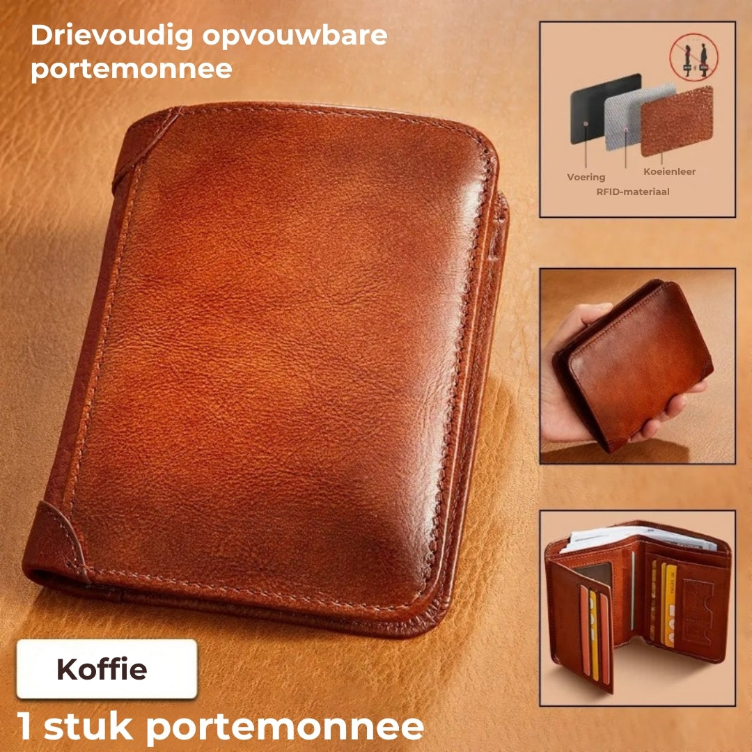Ultradunne Leren RFID Portemonnee