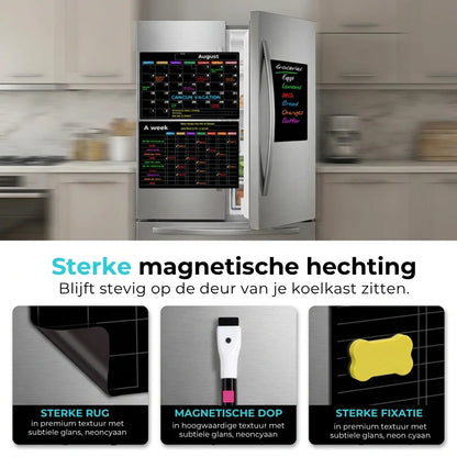 Magnetisch Kalenderbord met Uitwisbare Stiften