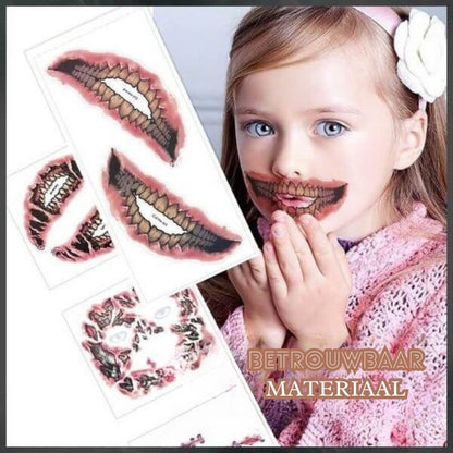 Halloween make-up tijdelijke tatoeage