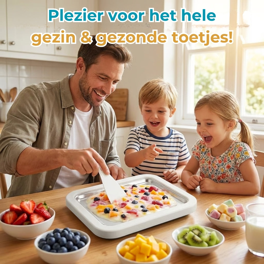 Gekoeld IJsrol Bord | Zelf Roomijs Rollen Maken met Fruit