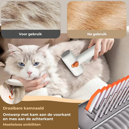 2-in-1 Zelfontklittende Kam voor Huisdieren
