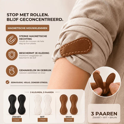 Magnetische Lederen Mouwclips