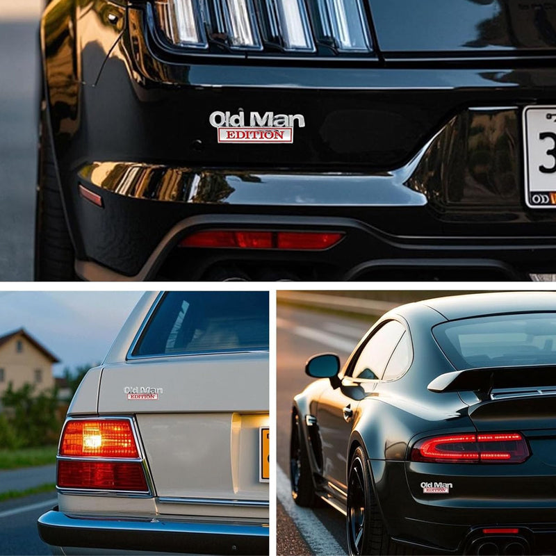 Metalen Autobadge 'Old Man'