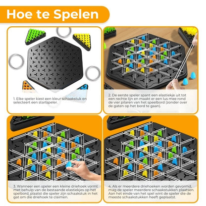 Driehoek Ketting Strategie Bordspel – Educatief puzzelspel voor kinderen en gezinnen