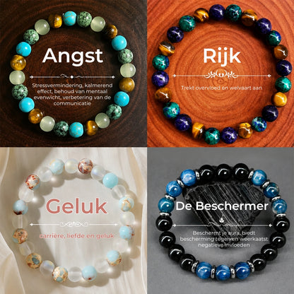 Natuurstenen Kralenarmband