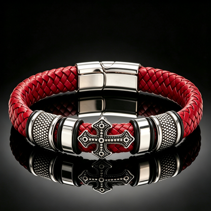 Premium Gevlochten Leren Armband voor Heren