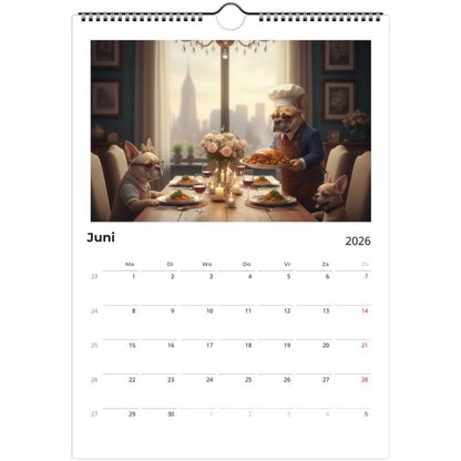 Franse buldog Kalender 2026 - Dagelijkse activiteiten