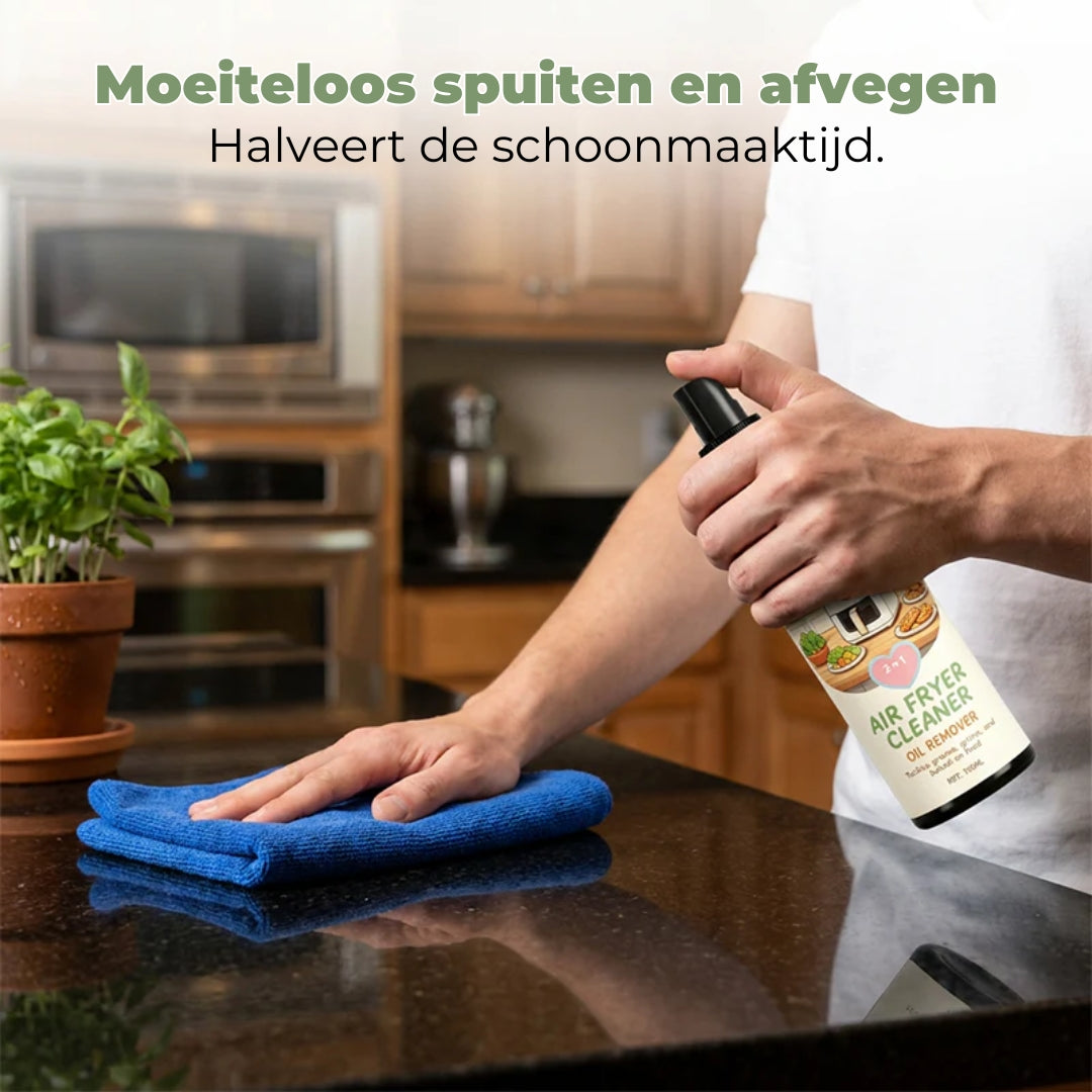 2-in-1 Reinigings- en Ontvettingsspray voor Airfryers