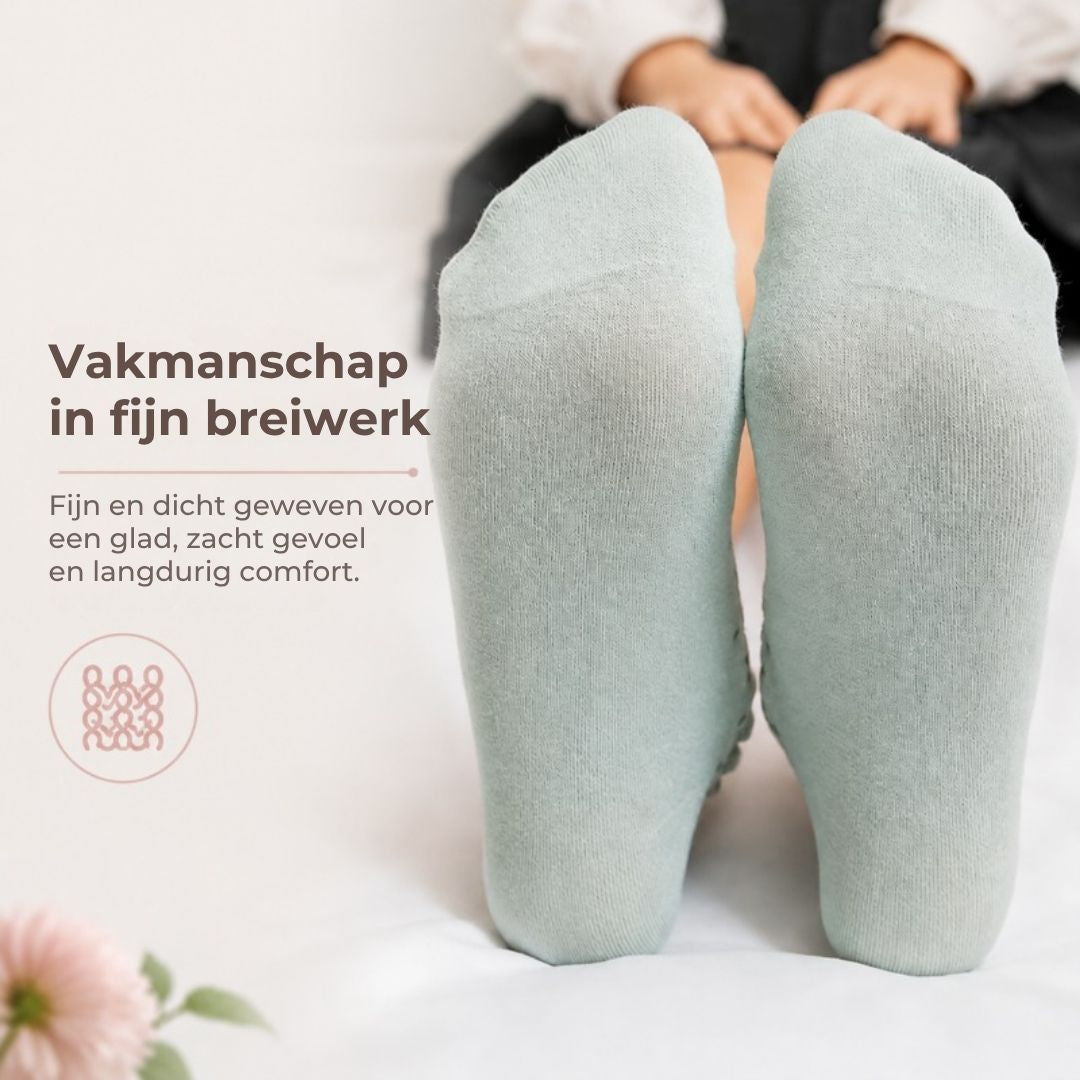Ademende Enkelsokken met Bloemenmotief voor Dames - 5 Paar