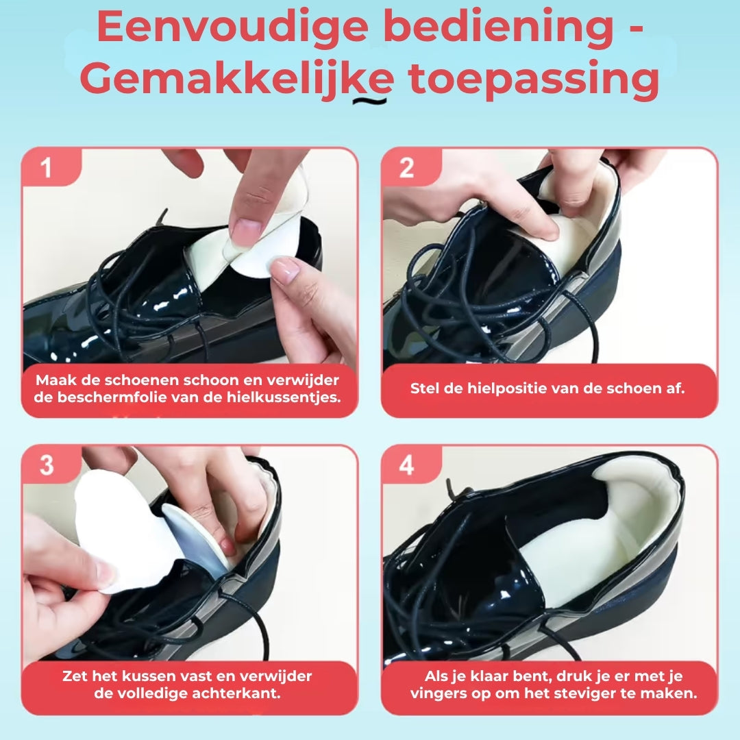 Hielbeschermende Anti-Slip Inlegzolen - 2 Stuks