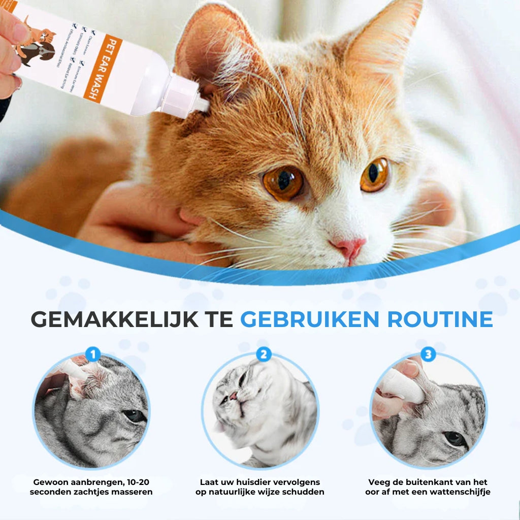 📢✨ Oorreiniger voor huisdieren - Milde formule met verzachtende aloë voor honden en katten, voorkomt infecties en geurtjes 🌿
