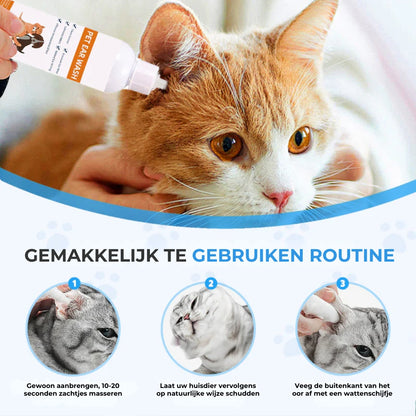 📢✨ Oorreiniger voor huisdieren - Milde formule met verzachtende aloë voor honden en katten, voorkomt infecties en geurtjes 🌿