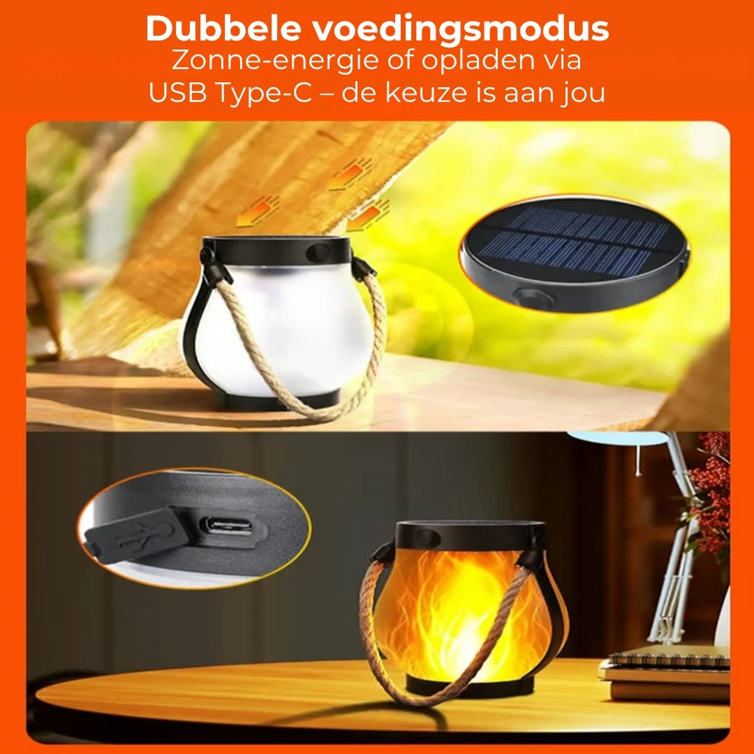 Waterdichte Vlamlamp op Zonne-Energie