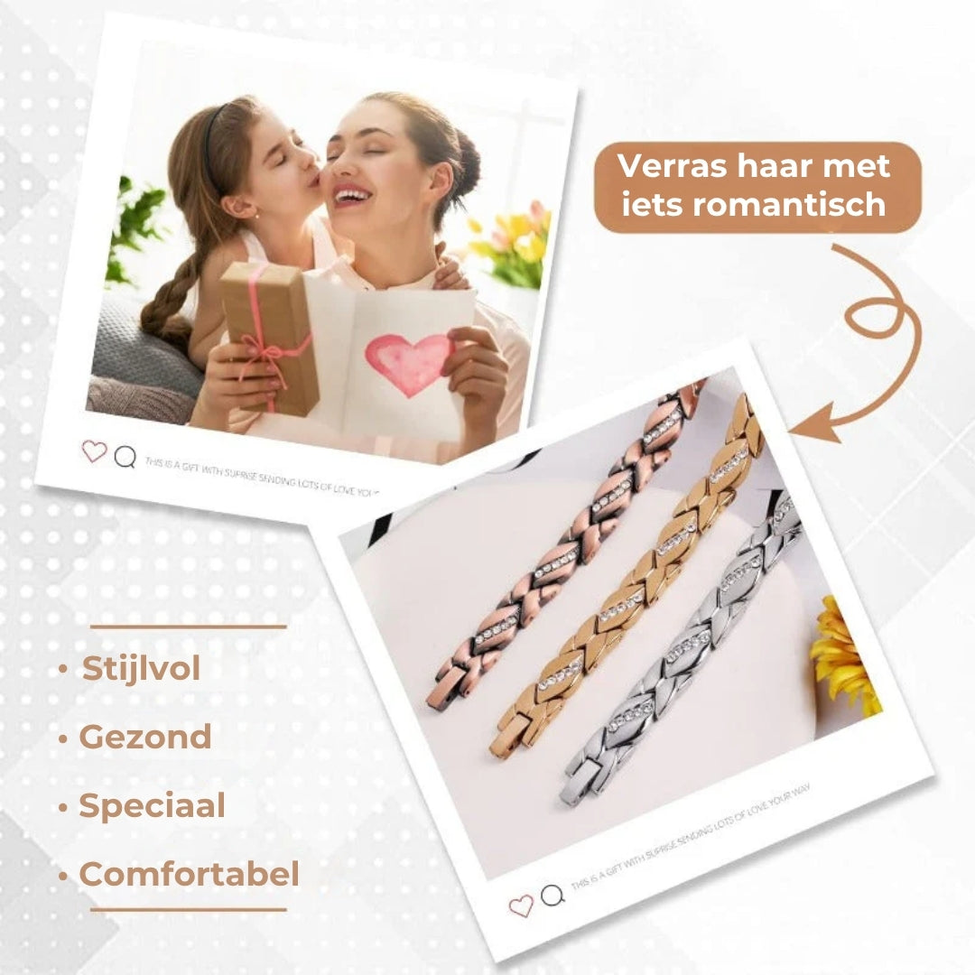 Magnetische koperen armband