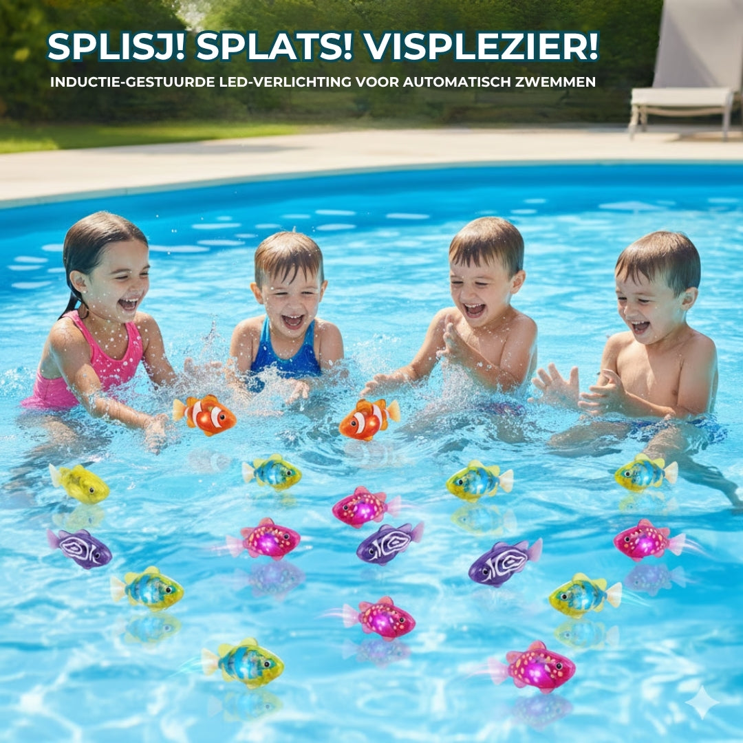 Zelfzwemmende LED Vissen - 4 Stuks