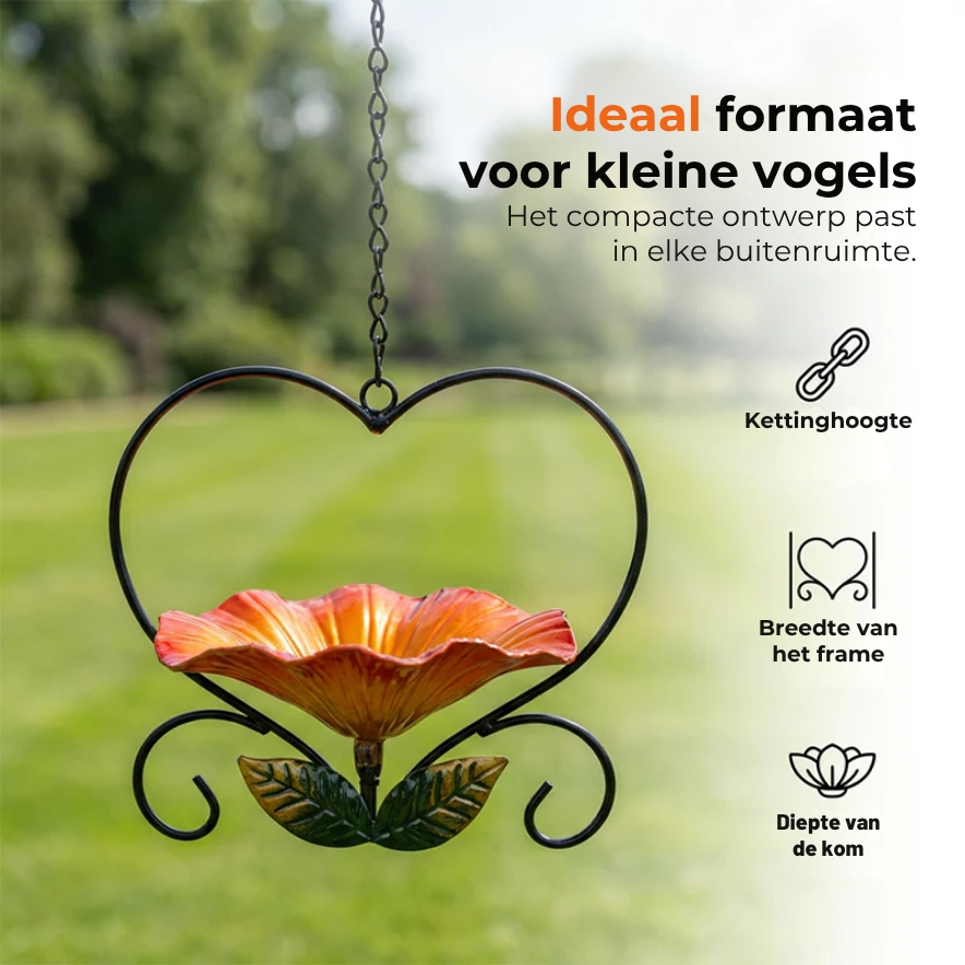 Hangend Vogelvoederbakje met Bloemmotief