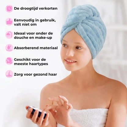 Ultrazachte absorberende haardroogdoek