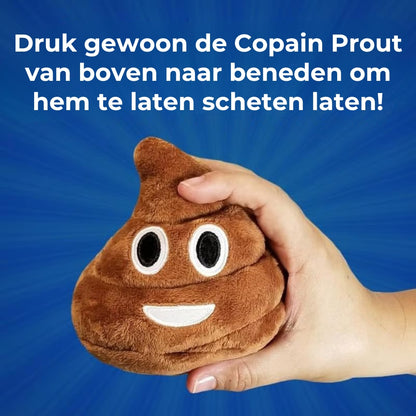 Pratende en grappige poepknuffel – Maakt scheetgeluiden!✨ (Veilig, niet giftig en geschikt voor kinderen en huisdieren)