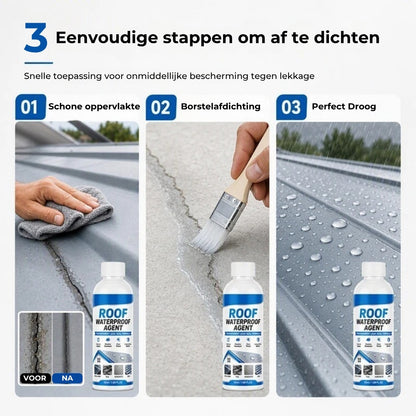 Dakafdichtingskit met Kwastje - Transparant en Waterdicht
