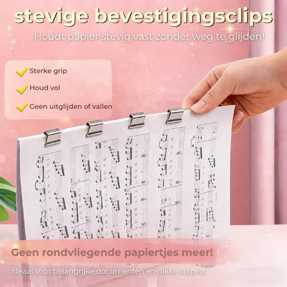 Bindclips Nietjesmachine voor Papier - Incl. 50 Bindclips