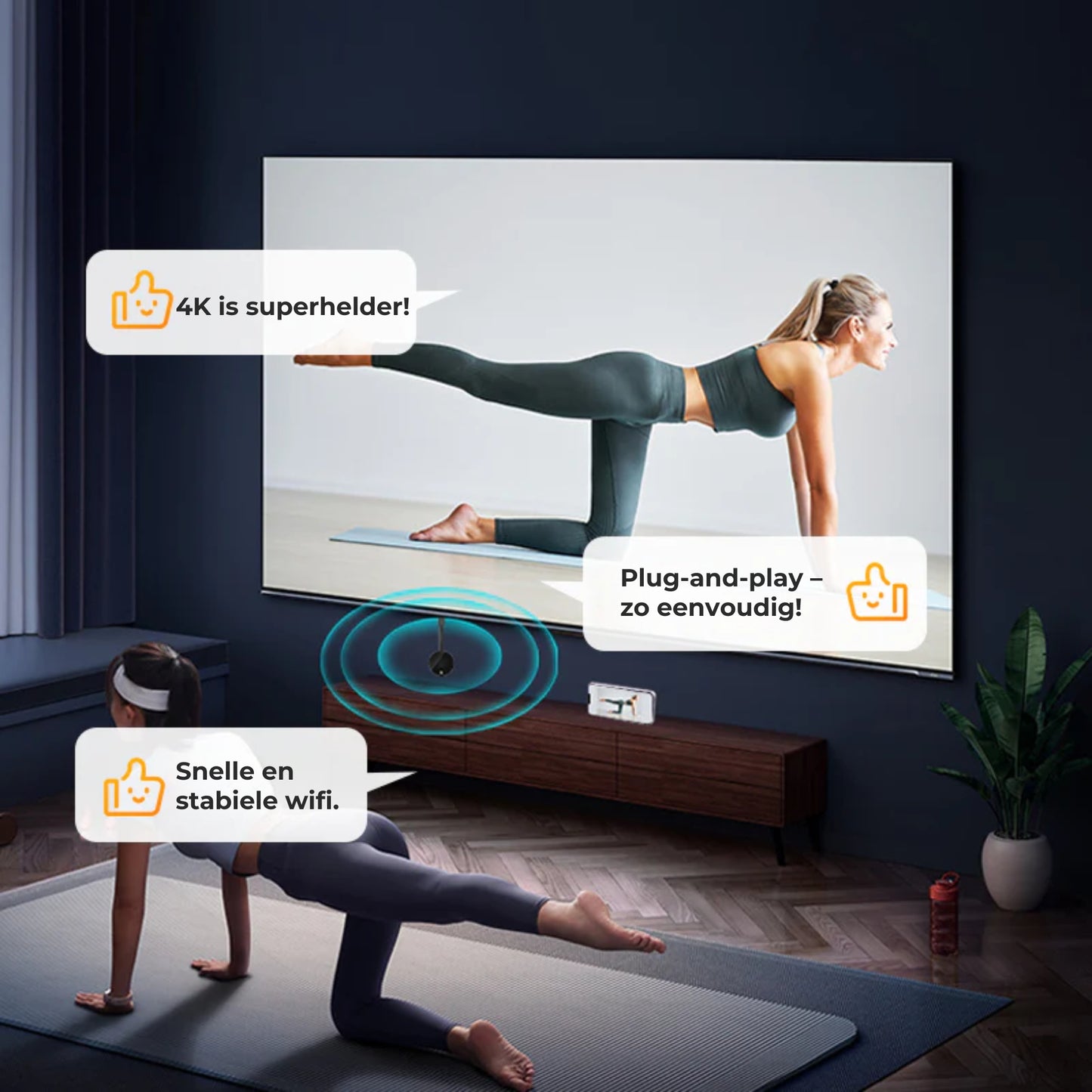 4K Draadloze HDMI-Dongle