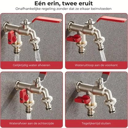 Twee-Weg Tuinkraan - 2 Uitgangen