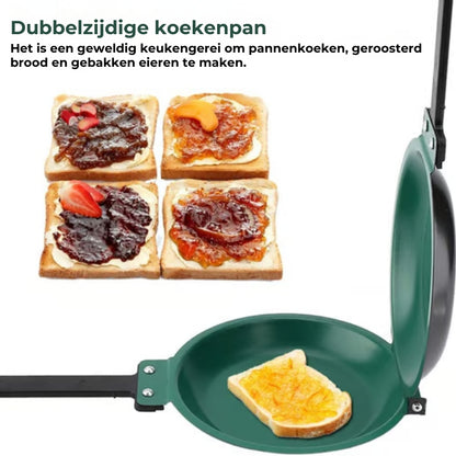 Dubbelzijdige Anti-Aanbakpan