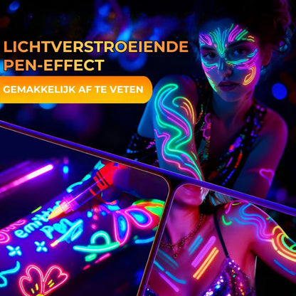 UV Glow In The Dark Markers - 8 Stuks