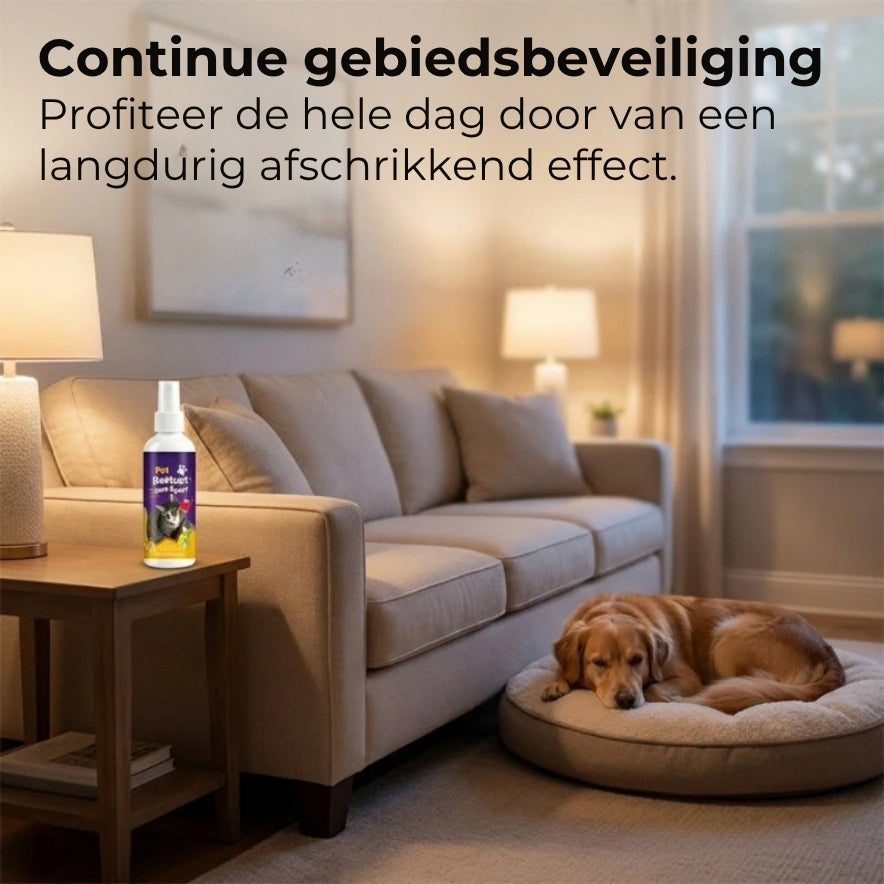 Huisdier Afweerspray – Natuurlijk & Veilig voor Verboden Zones in Huis & Tuin