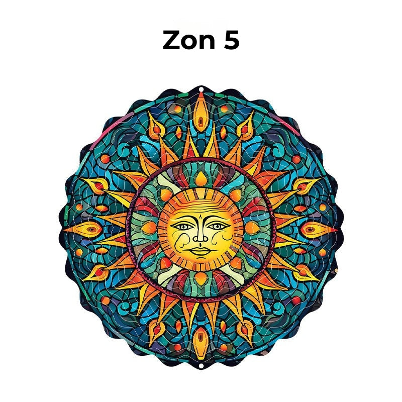 Hangende Windvanger Mandala-3D-effect