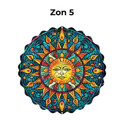 Hangende Windvanger Mandala-3D-effect