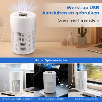 Draagbare USB Luchtreiniger met HEPA Filter