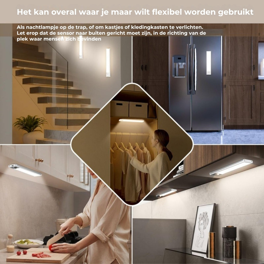 USB-oplaadbare LED-bewegingssensorlamp
