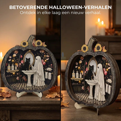 Houten Halloween Pompoenversiering