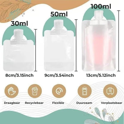 Herbruikbare Cosmetische Reiszakjes - 10 Stuks