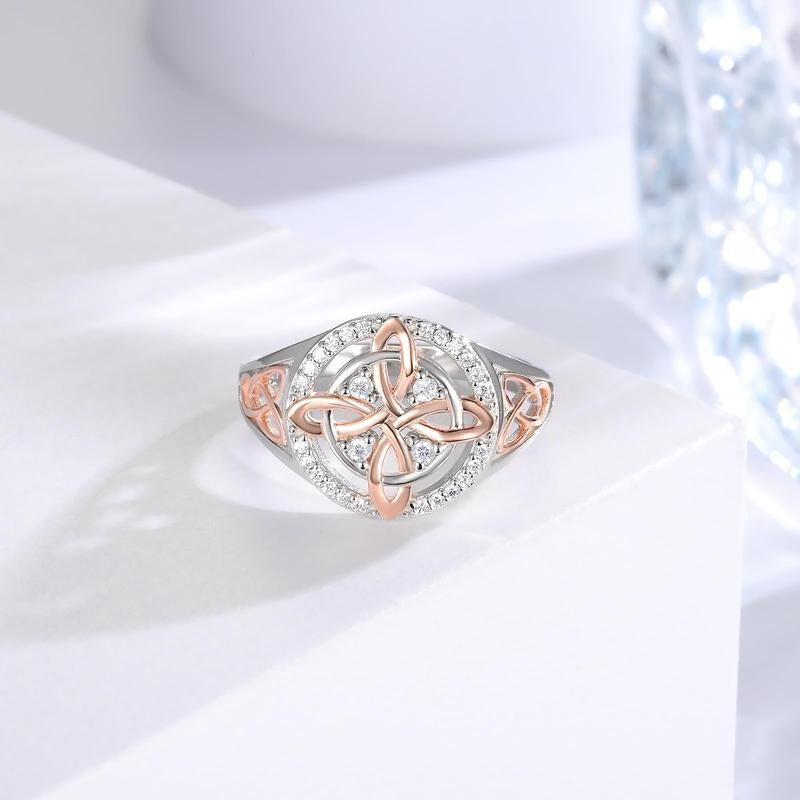 Zilveren heksenknoop ring